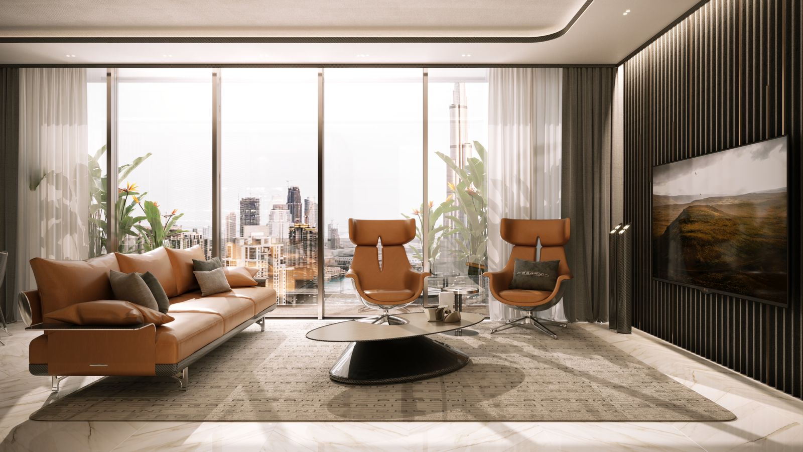 Da Vinci Tower, Interiors by Pagani